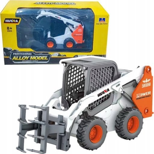 Ładowarka Kołowa Z Chwytakiem Metalowa Huina Biała 1:50