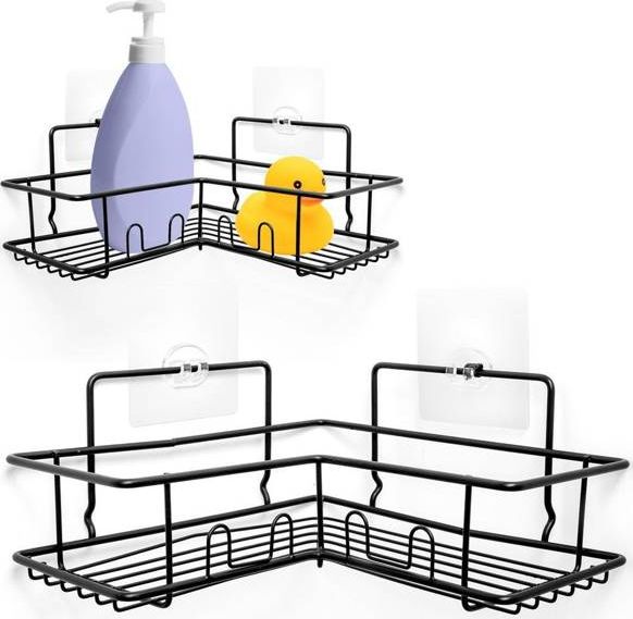 Koszyk prysznicowy Vilde narożny czarny (569004)