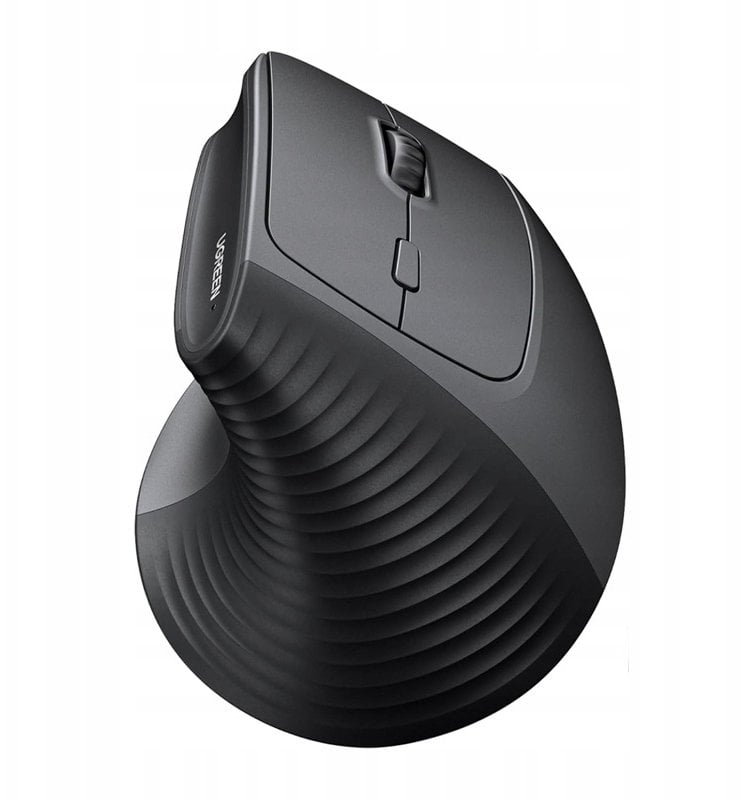 Bezprzewodowa mysz pionowa Ugreen M571, 2.4G, 4000 DPI, 1x AA (czarna)