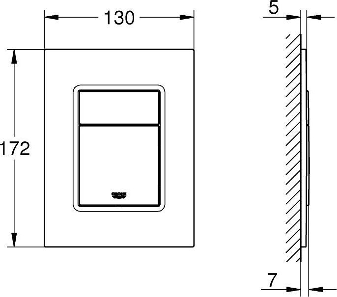 Przycisk spłukujący Grohe SKATE PRZYCISK DO WC COOL SUN.