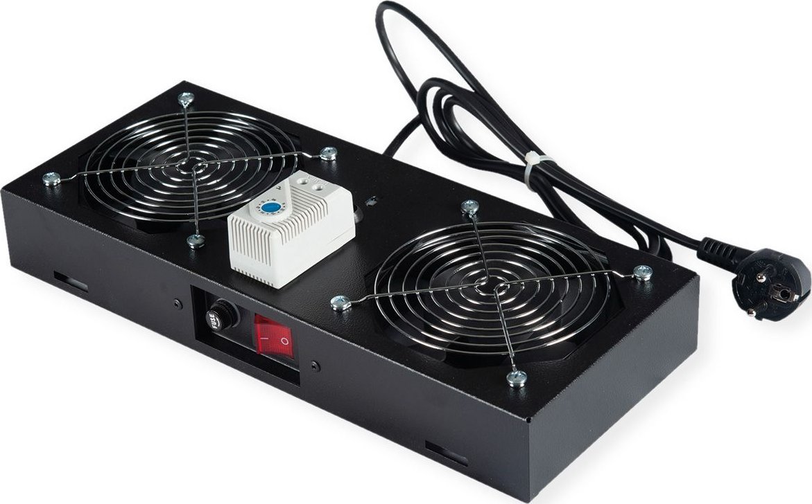 Roline ROLINE Luftereinheit 2 Lufter fur 48,26cm 19Zoll Wandgeh�use schwarz