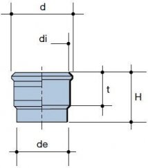 Wavin Kielich 110mm kompensacyjny z uszczelką 110 QS (3003510)