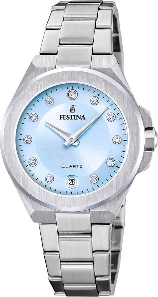 Zegarek damski Festina F20700-3 CYRKONIE srebrny