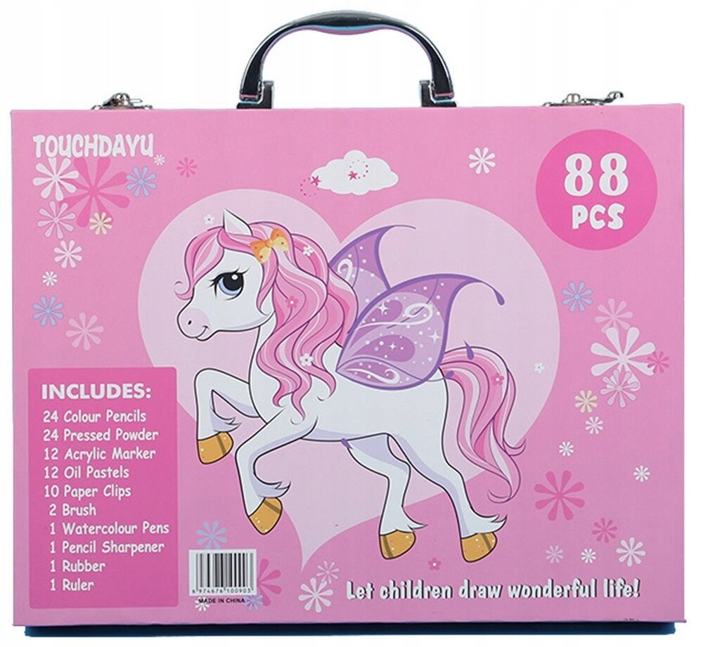 Extralink | Zestaw artystyczny do malowania | różowy jednorożec 88 elementów