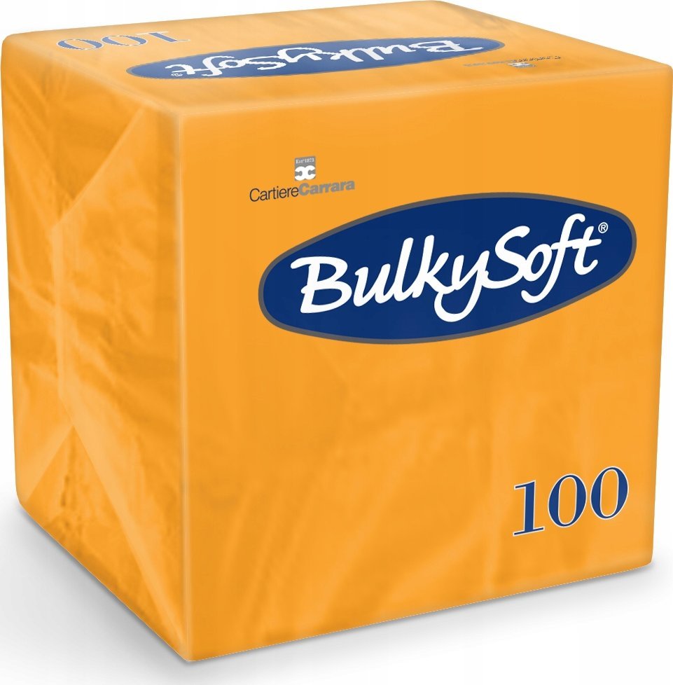 Bulkysoft Serwetki BulkySoft 24x24cm 2w celulozowe pomarańczowe (100)