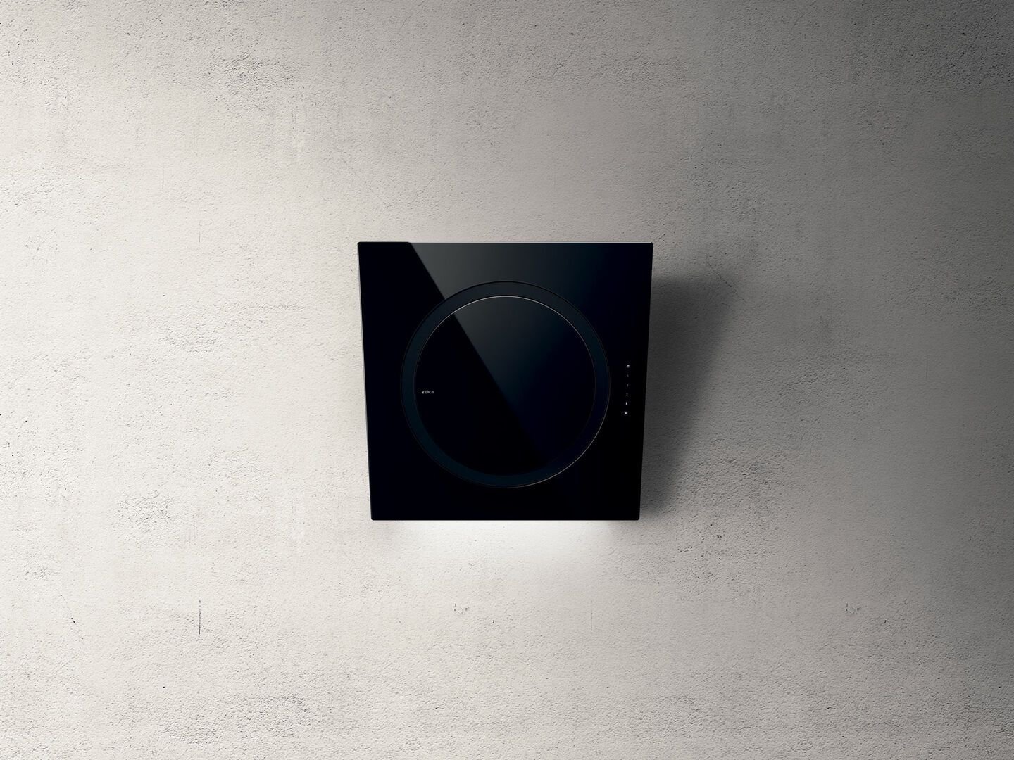 Okap Elica NAS RTV AGD Okap OM AIR BL/F/75 Czarne szkło 75cm