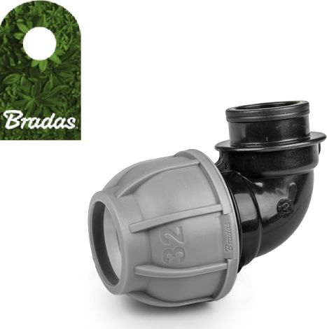Bradas Kolanko do rur PE 32mm / GW1" 90 PN10 BRADAS 7223