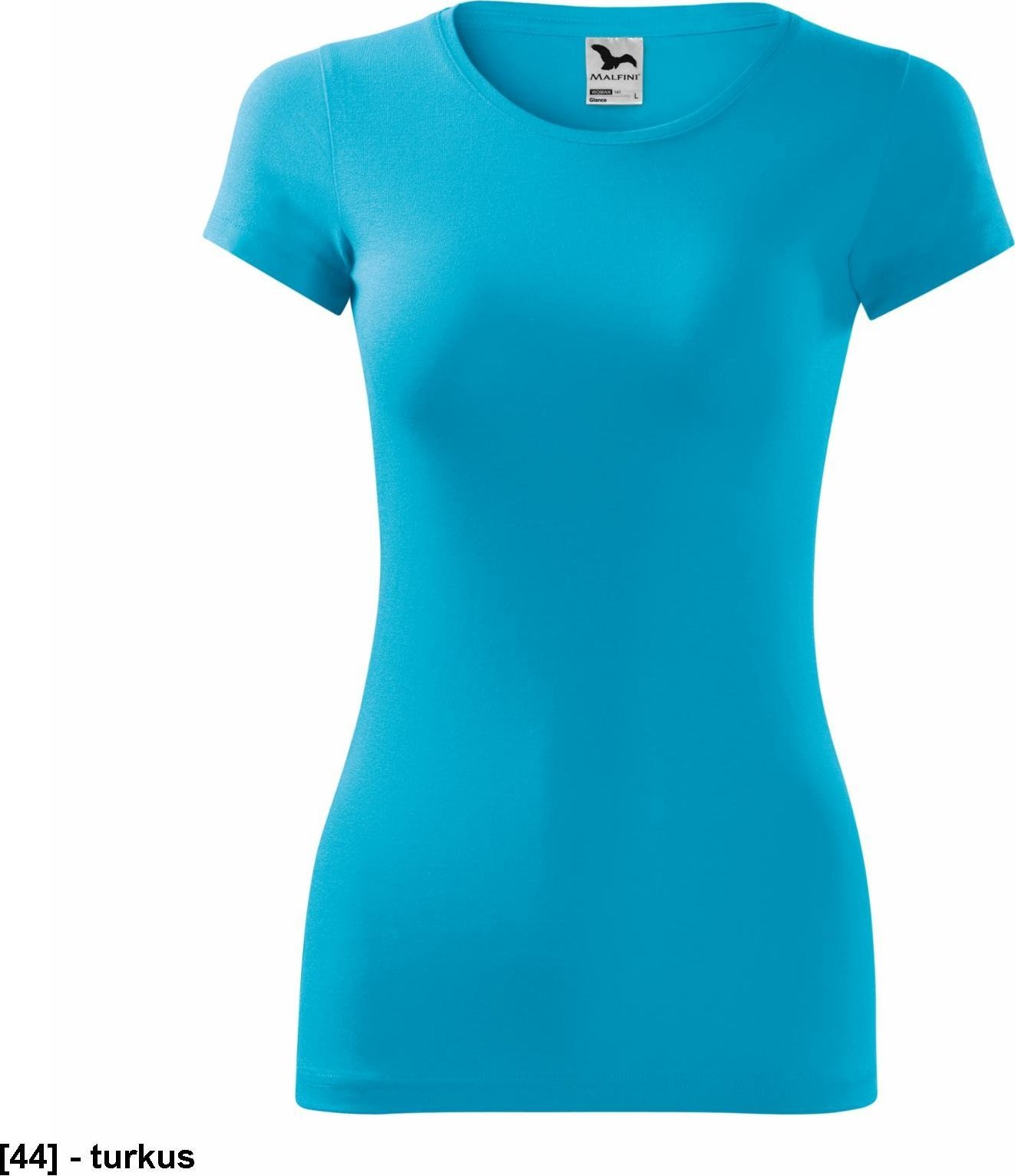 MALFINI Glance 141 - ADLER - Koszulka damska, 180 g/m, - turkus L