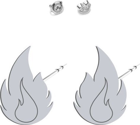 Radziszewska Jewellery Kolczyki Srebrne z Płomieniem