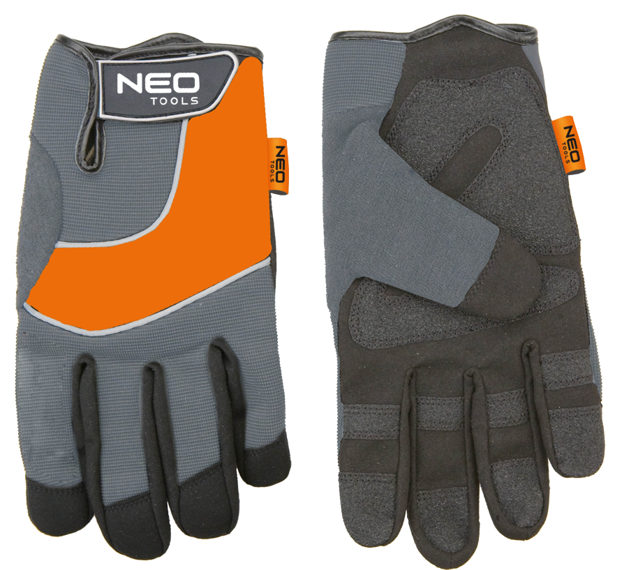 Neo Rękawice robocze skóra syntetyczna wstawki PCV r.10" (97-605)