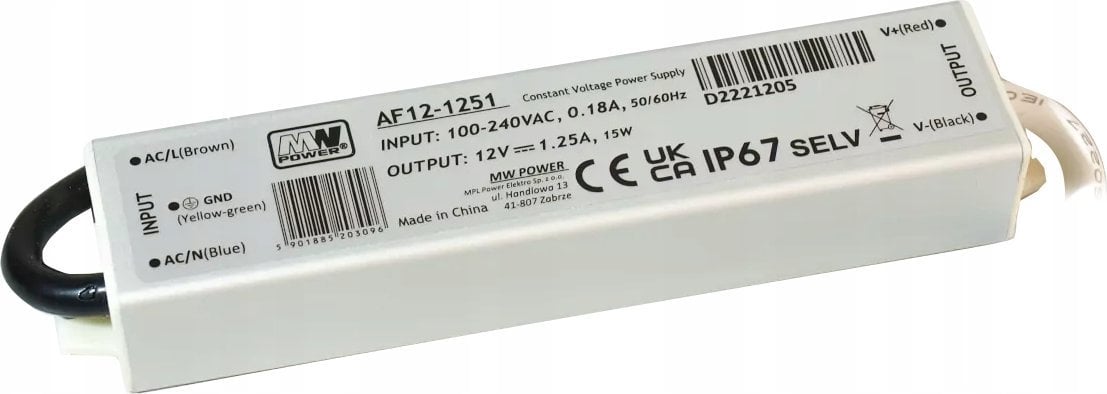 MW Power ZASILACZ IMPULSOWY AF12-1251 MW POWER