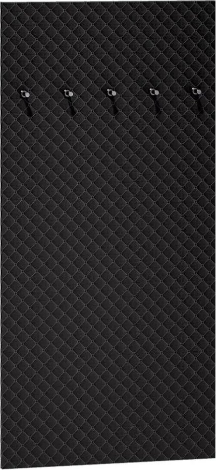 ML Meble Wieszak tapicerowany do przedpokoju NIKOLA czarny ML MEBLE