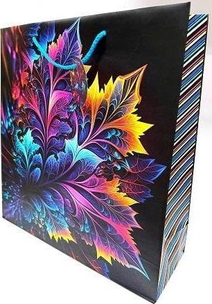 Torebka ozdobna matowa 35x37x12cm liście GB23161