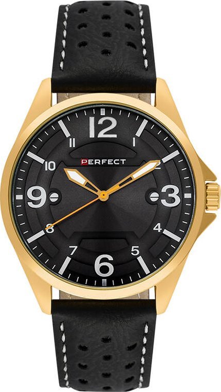 Zegarek Perfect Zegarek Perfect W120-04 męski perforowany pasek .