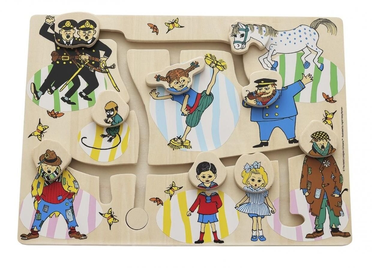 Micki Puzzle drewniane labirynt edukacyjny Pippi