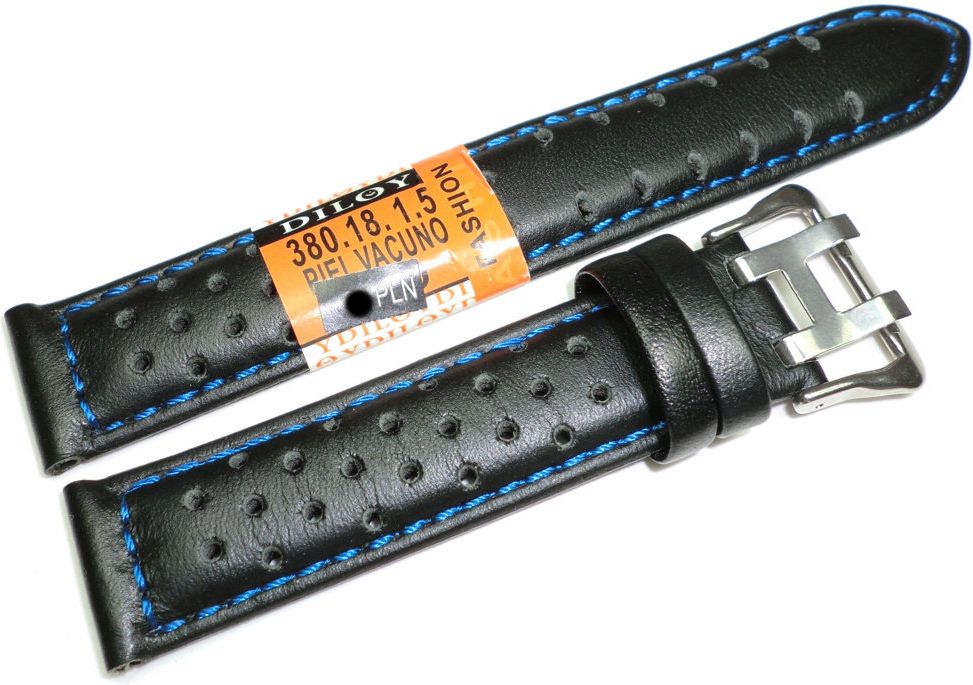 Diloy Skórzany pasek do zegarka 18 mm Diloy 380.18.1.5