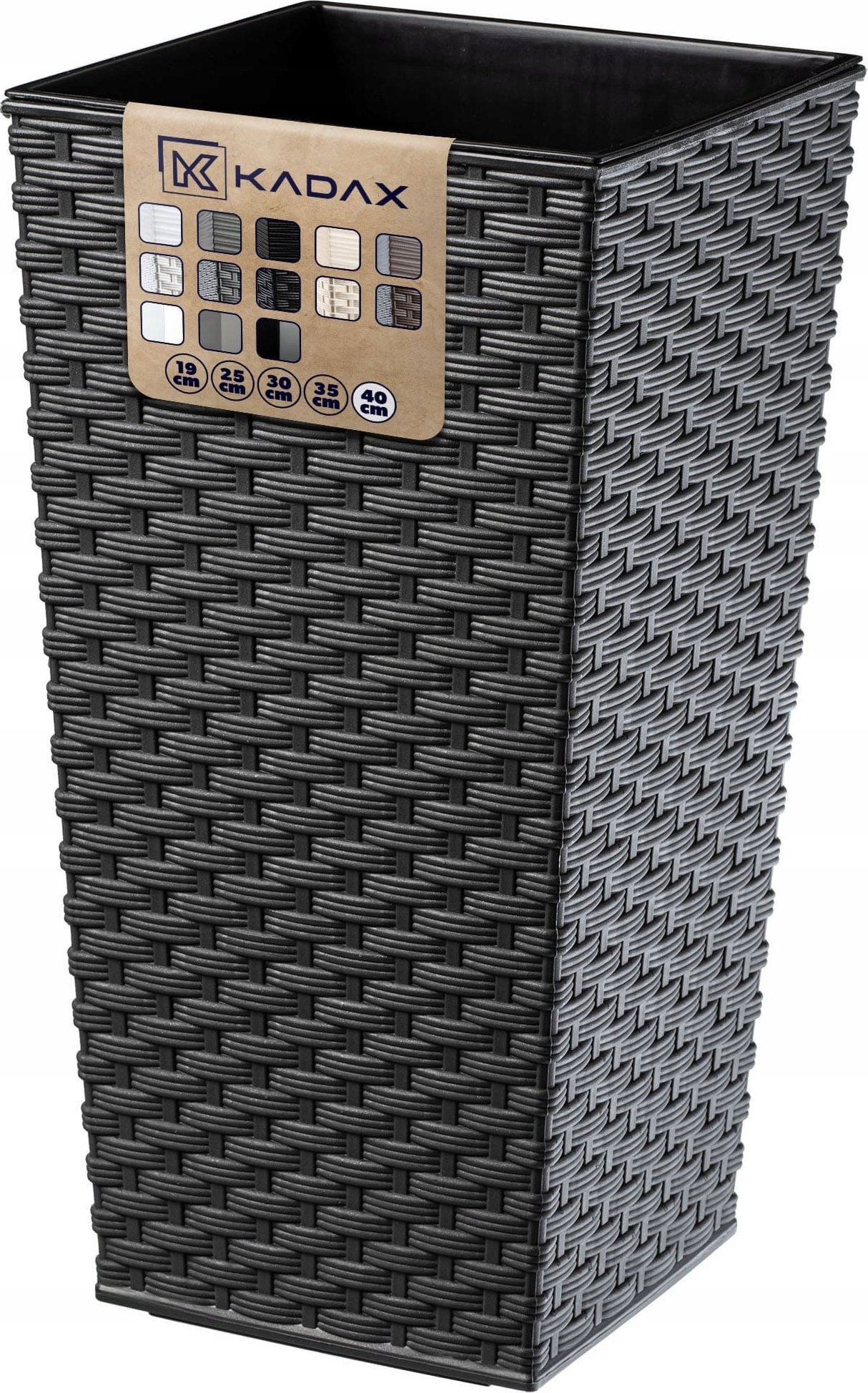 Kadax KADAX Doniczka Donica 39x75cm Wkład Grafit Rattan