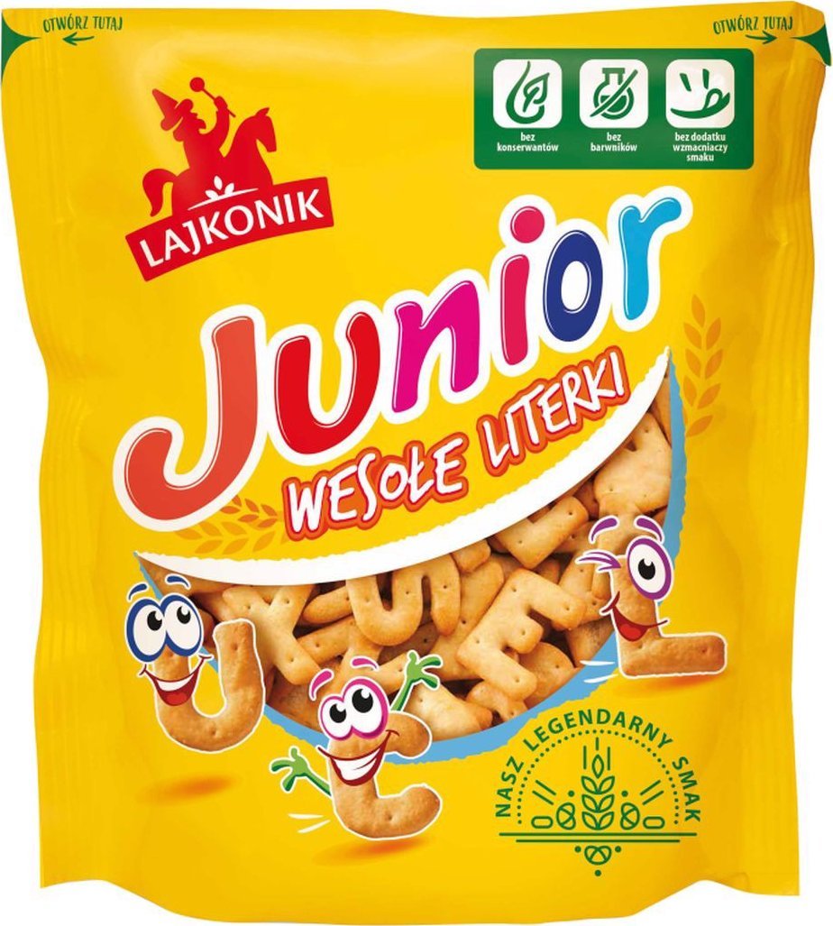 Lorenz Lajkonik Junior Wesołe Literki Krakersy solone 120 g