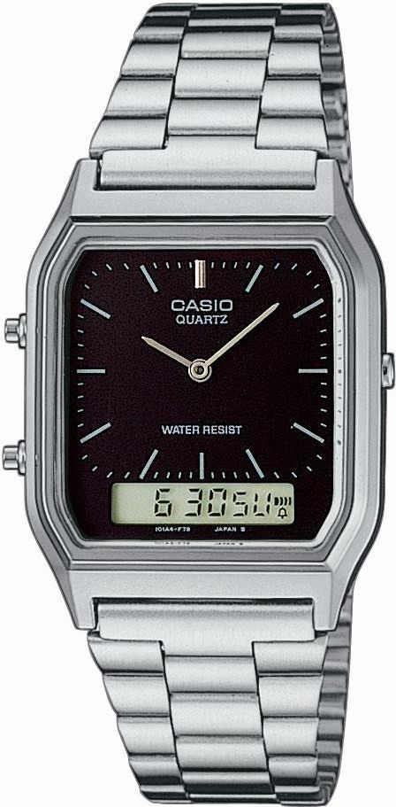 Zegarek Casio Męski AQ-230A-1DMQYES Retro srebrny