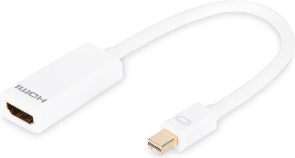 Adapter AV Digitus DisplayPort Mini - HDMI biały (DB-340404-001-W)