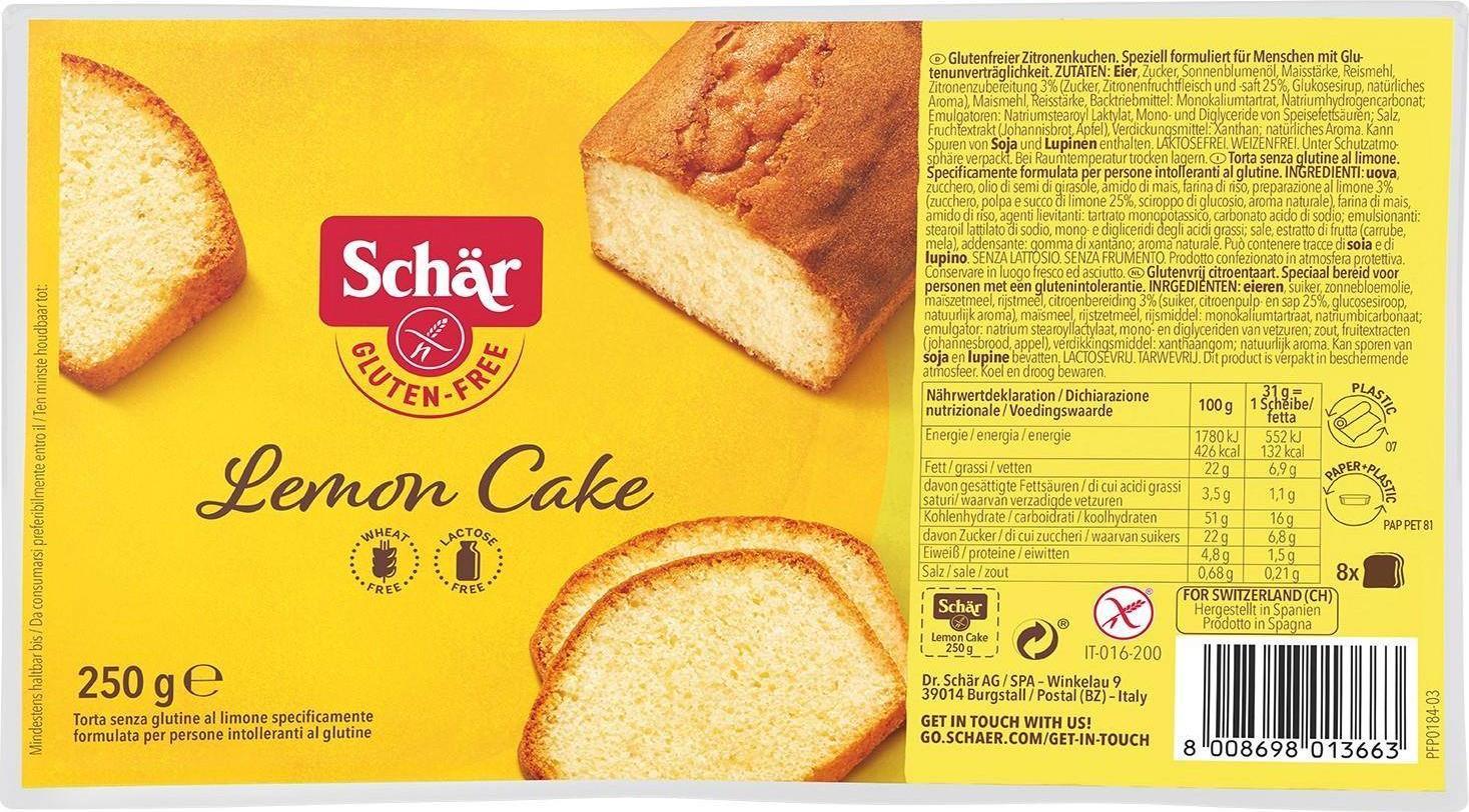 Schar Ciasto cytrynowe Lemon cake bezglutenowe 250 g Schar
