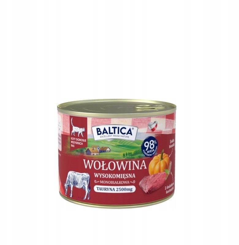 BALTICA SMAKI REGIONÓW Kot dorosły Wołowina z wątróbką 185g