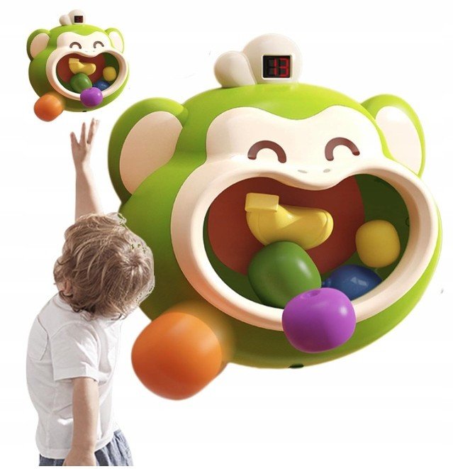 Interaktywna Zabawka Małpa Koszykówka Traf Do Celu Dla Dzieci Owoce Warzywa