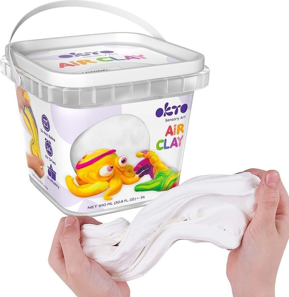 Zestaw lekkiej powietrznej ciastoliny bialy 910ml