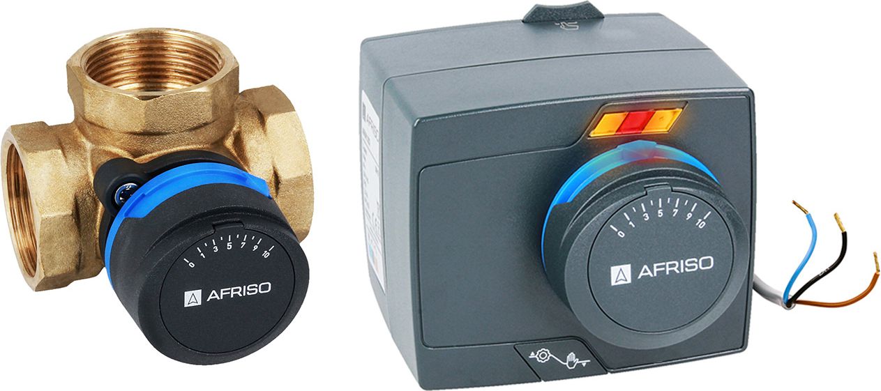 Afriso Zawór mieszający 3-drogowy ARV 385 ProClick DN32 RP1 1/4 z siłownikiem elektrycznym ARM 343 ProClick (TG.AF-1338544)