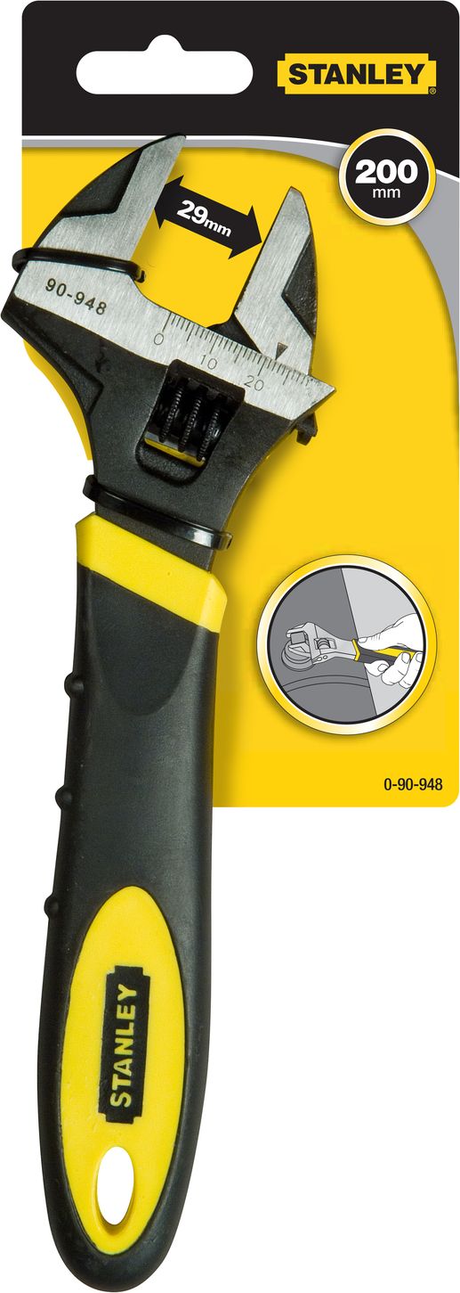 Stanley Klucz nastawny typu szwed 200mm gumowa rękojeść (0-90-948)