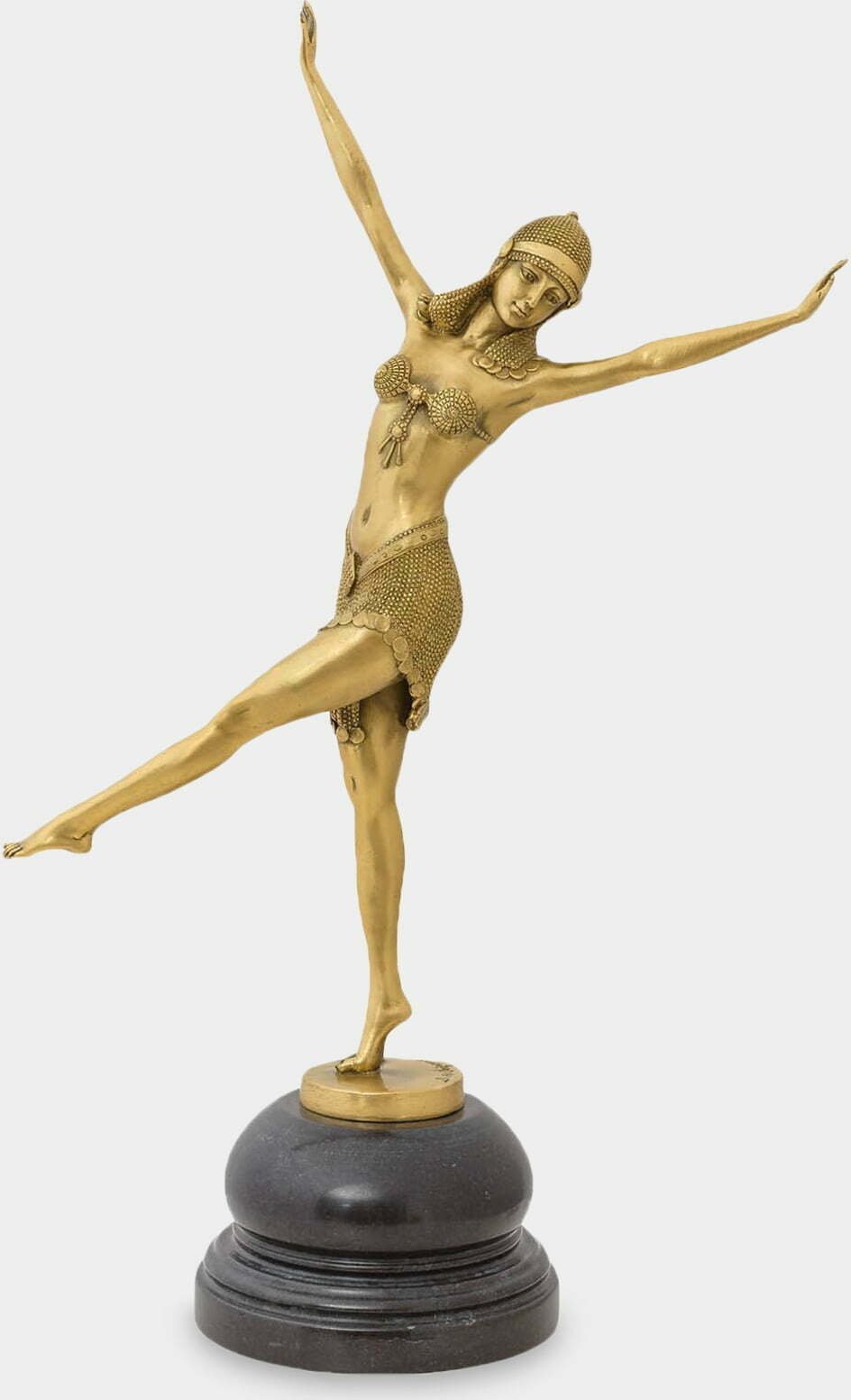 rzezbyzbrazu Tancerka z Palmyry Rzeźba z Brązu Złota