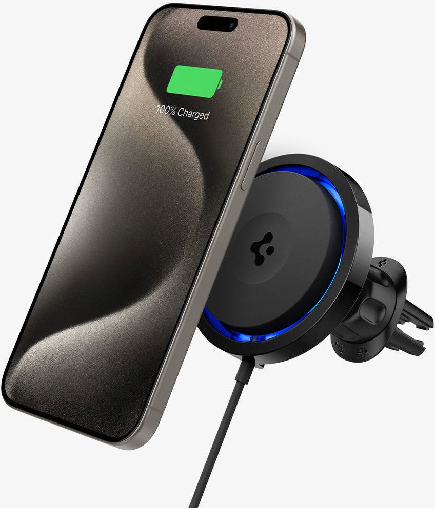 Spigen OneTap Pro 3 Cryomax MagSafe Car Wireless Charger (Air Vent), black
