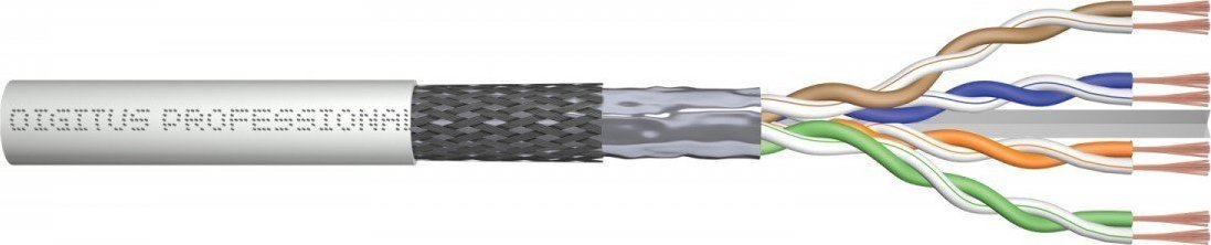 Digitus DIGITUS CAT 6 SF-UTP Roh-Patchkabel 305m Box Grau