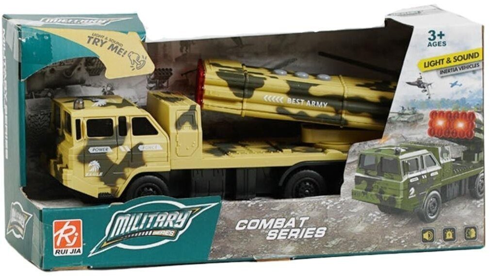 Samochód wojskowy z wyrzutnią rakiet