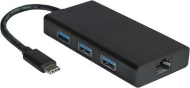 Adapter USB Value VALUE Konwerter USB 3.2 Gen 1 typu C na Gigabit Ethernet + hub