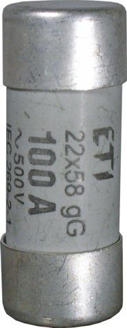 Eti-Polam Wkładka bezpiecznikowa cylindryczna 22x58mm 125A gG 400V CH22P z wybijakiem (006711028)