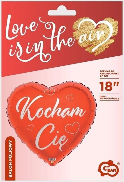 GoDan Balon foliowy Kocham Cię czerwone serce