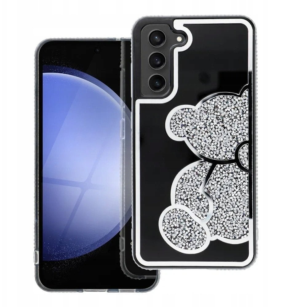 Futerał TEDDY BEAR do SAMSUNG A36 5G srebrny