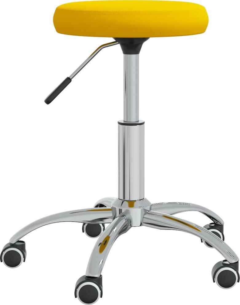 vidaXL Krzesło stołowe, musztardowe, obite aksamitem