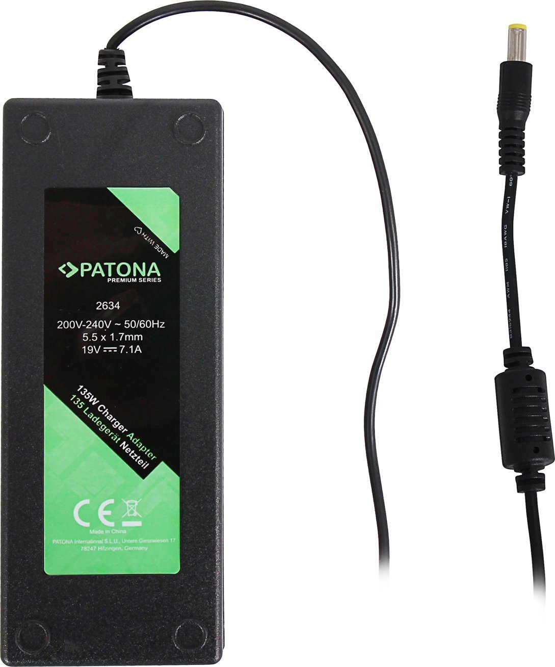 PATONA 2634 ładowarka do urządzeń przenośnych Laptop Czarny Prąd przemienny Wewnętrzna