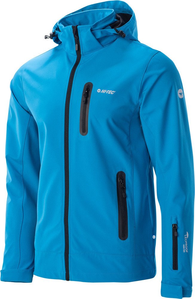 Męska kurtka przejściowa softshell membrana 10000mm Nikos II niebieska rozmiar XL