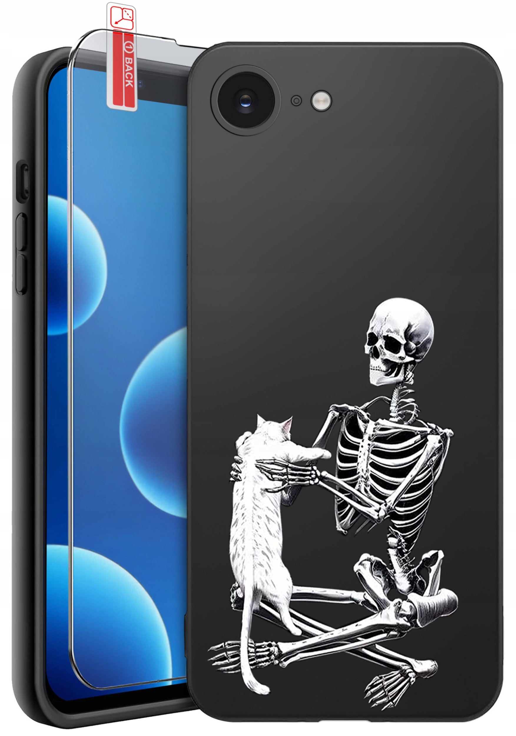 ETUI do iPhone 16e | WZORY | SILIKONOWE MATT CASE + SZKŁO 9H