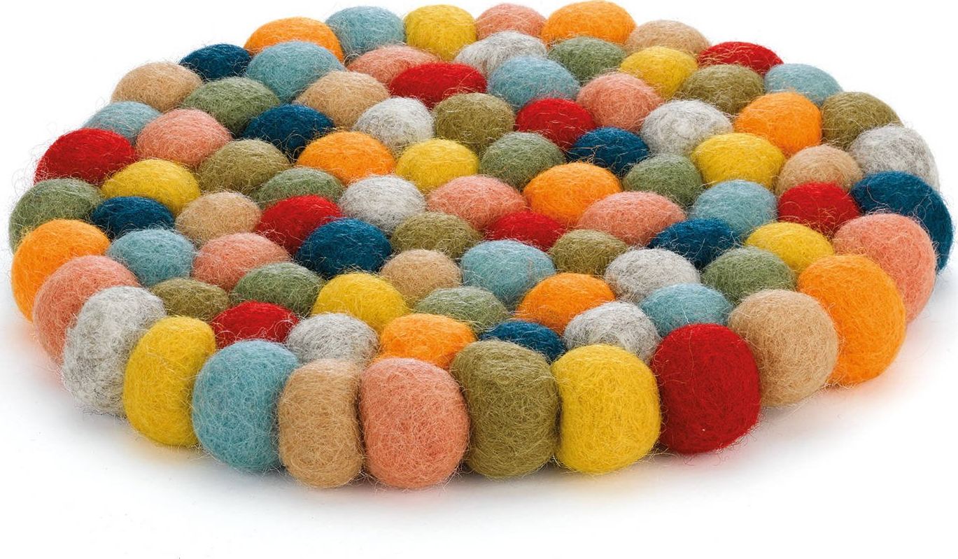 Cilio Podkładka pod gorące naczynia śred. 21 cm owcza wełna wielokolorowa