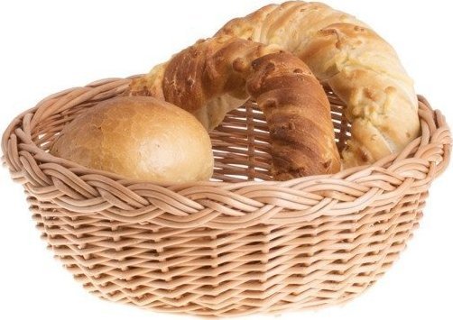 WickerPL Okrągła taca wiklinowa na pieczywo 25 H9 cm