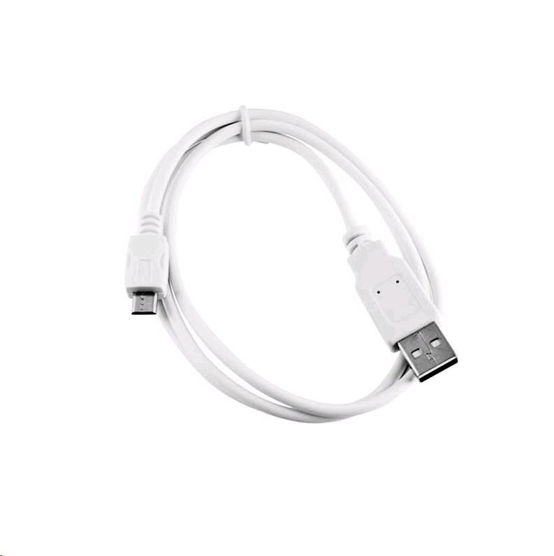 Kabel USB C-Tech USB-A - microUSB 2 m Biały (CB-USB2M-20W)