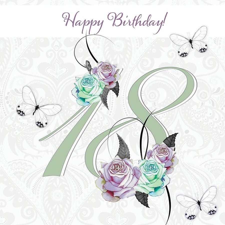 Clear Creation Karnet Swarovski kwadrat CL1618 Urodziny 18