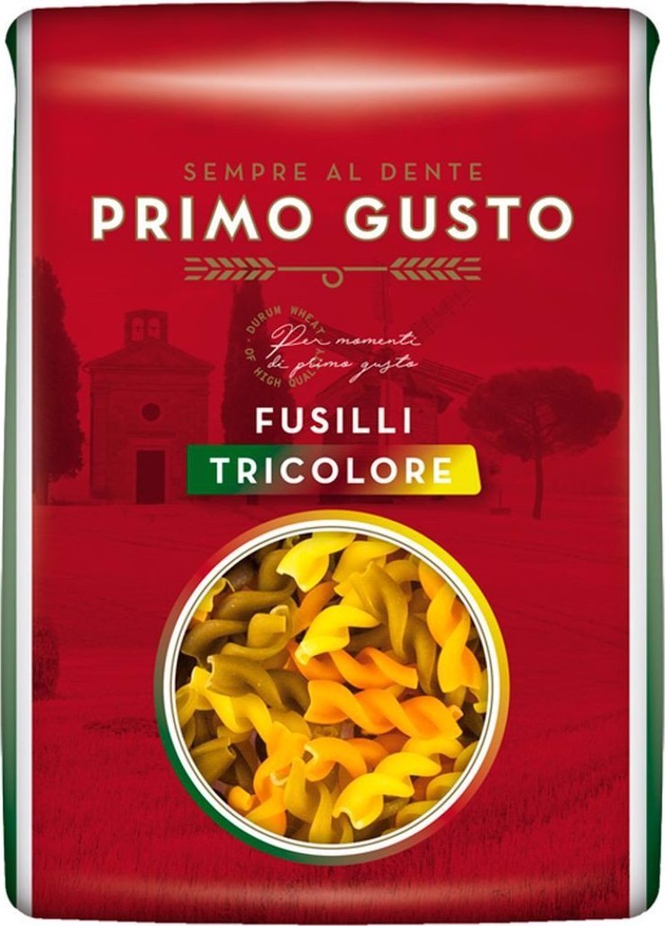 Primo Gusto Primo Gusto Makaron trójkolorowy świderki 500 g