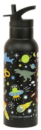 A Little Lovely Company Butelka ze słomką dla dzieci termiczna GALAXY 0,5 L