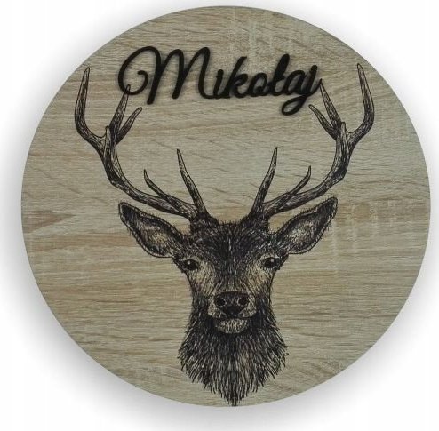 naSciane Lampka nocna JELEŃ jelonek, scandi, poroże, imię