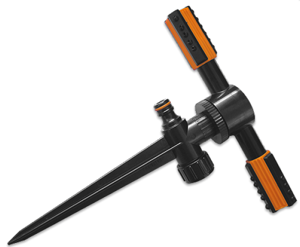 Bradas Zraszacz 2-ramienny z plastikowym kolcem Duo (ECO-TS1010*)